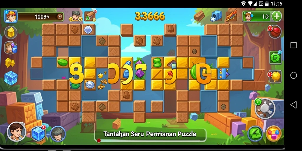 Menampilkan gameplay asyik dari 333666, permainan puzzle yang menantang.