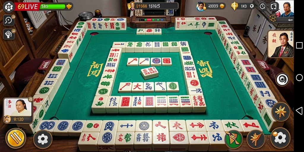 Tampilan gameplay Mahjong yang menawan dan seru di 69LIVE.