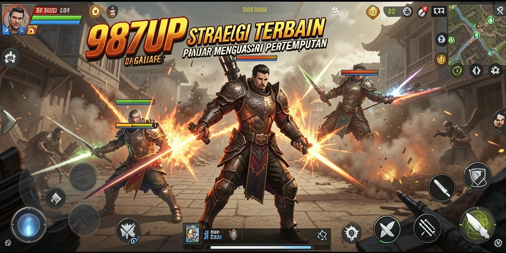 Tangkapan layar menampilkan pertarungan seru dalam 987UP.