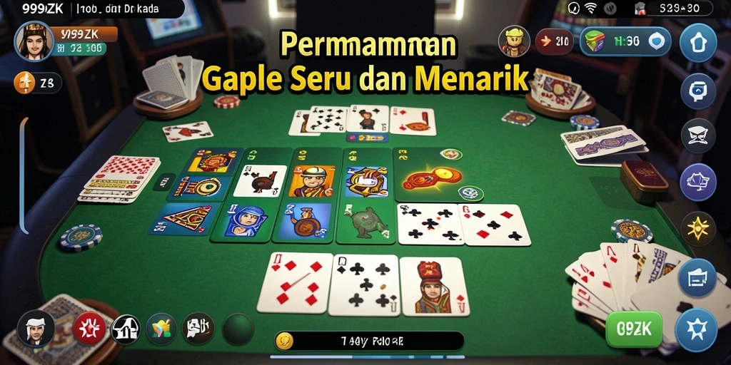 Screenshot gameplay Gaple yang seru dan interaktif.