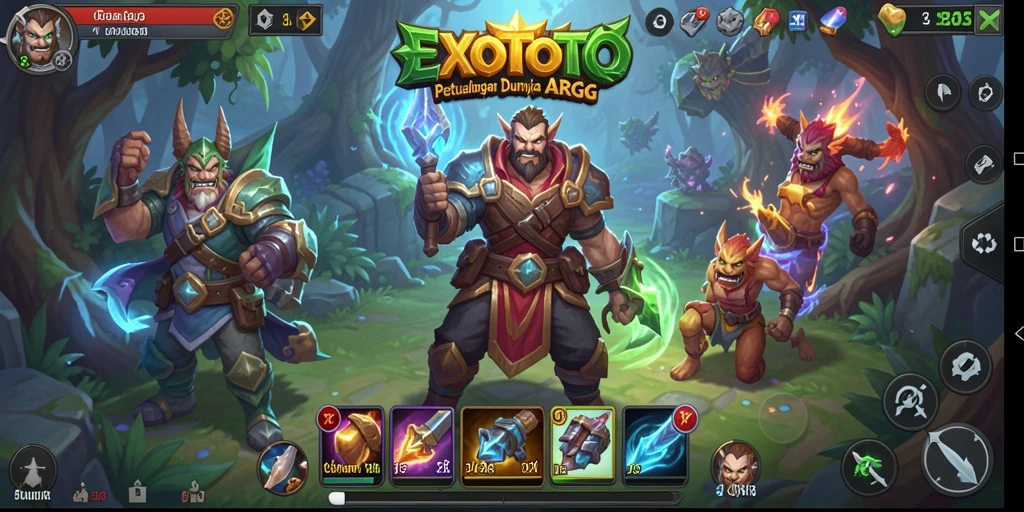 Gameplay seru EXOTOTO dengan petualangan ARPG yang mendebarkan.