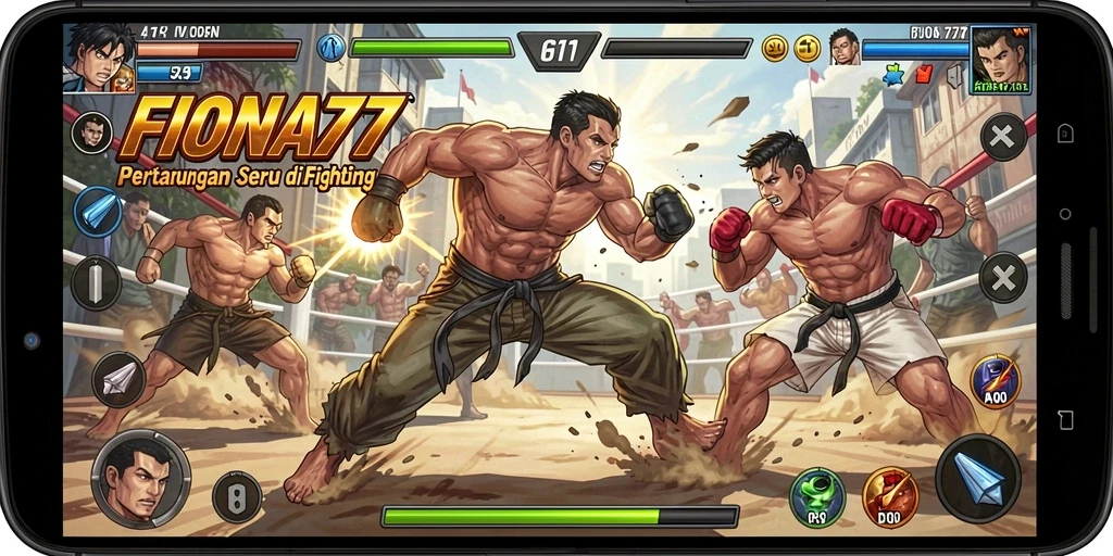 Screenshot dari gameplay seru FIONA77 dalam pertarungan Fighting.