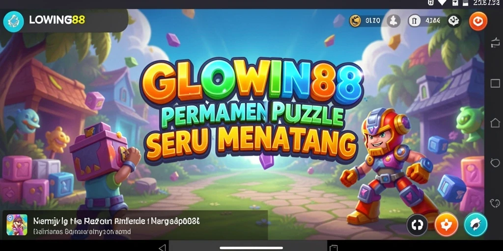 Screenshot GLOWIN88 menampilkan gameplay seru dari puzzle yang menantang.