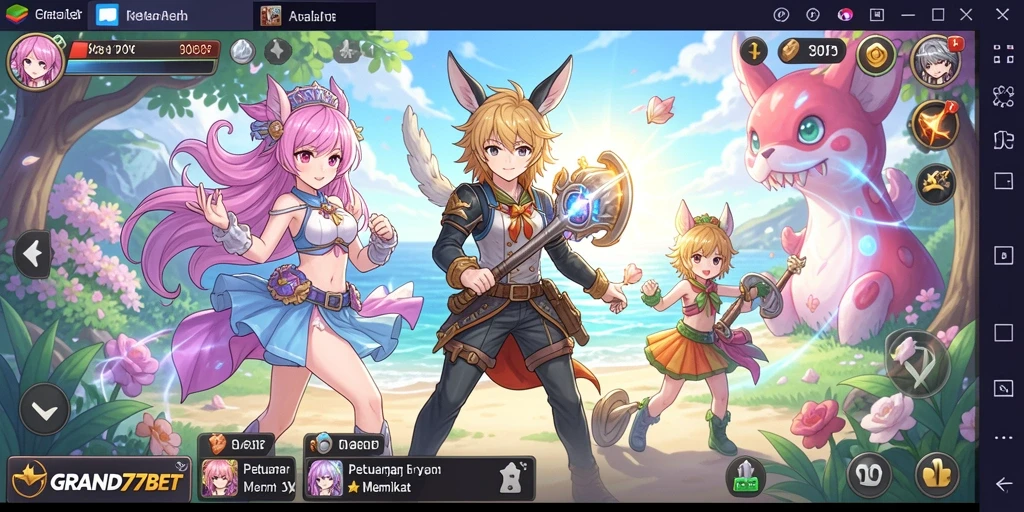 Screenshot menampilkan aksi seru dalam gameplay Anime.