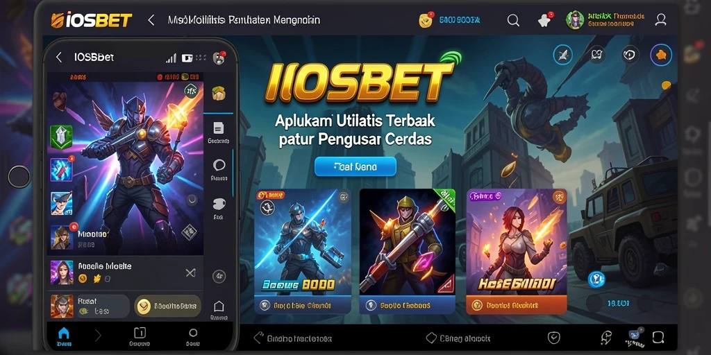 Tampilan utama IOSBET dengan fitur dan alat utilitas yang kaya.