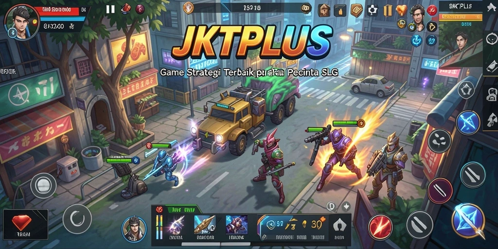 Screenshot menampilkan aksi seru dari gameplay SLG JKTPLUS.