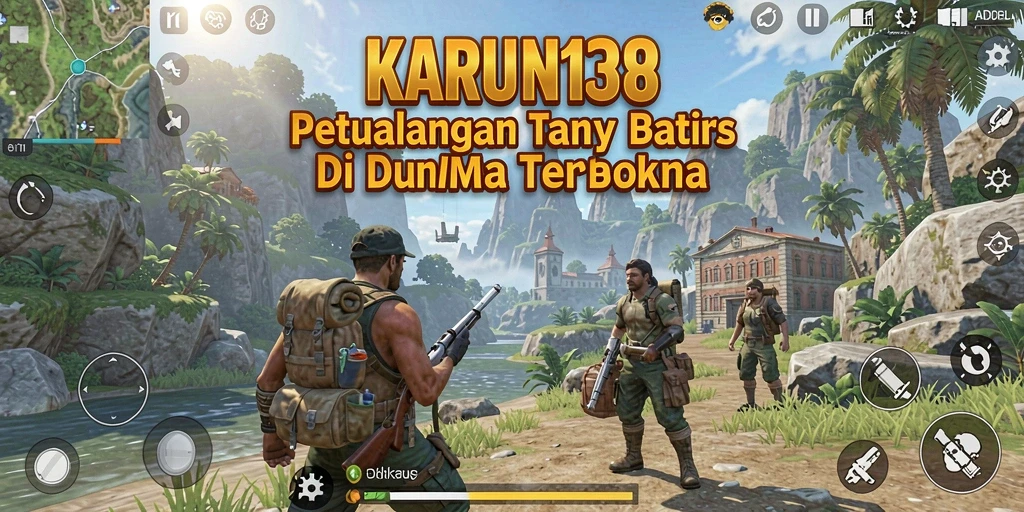 Tangkapan layar menampilkan pemain menjelajahi dunia luas KARUN138.