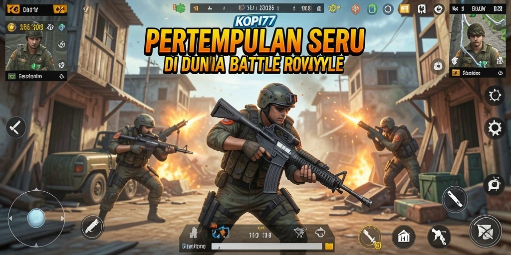 Tampilan gameplay KOPI77 dengan aksi pertempuran seru di arena.