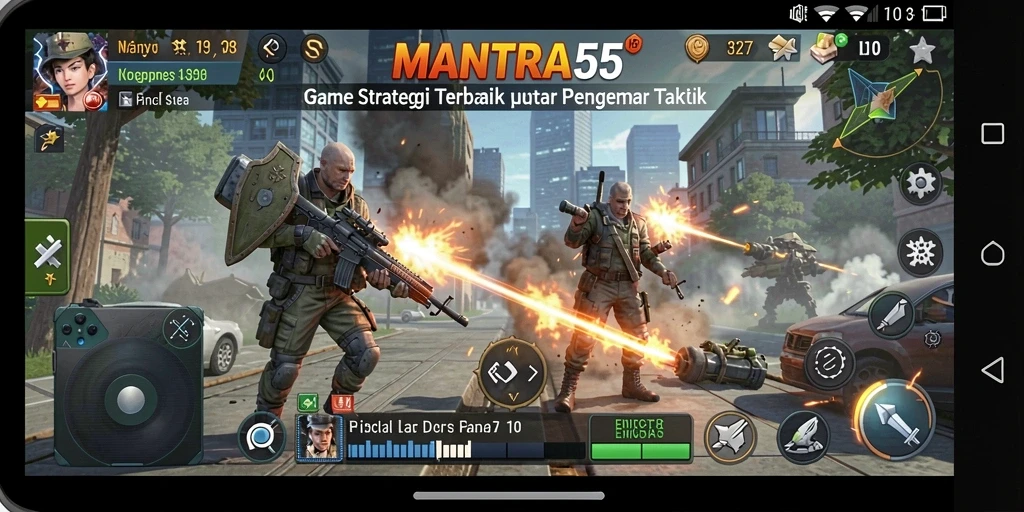 Tampilan menarik dari gameplay <strong>MANTRA55</strong> yang penuh strategi dan taktik.