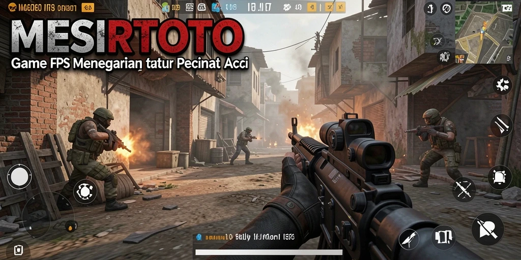 Screenshot gameplay MESIRTOTO yang menunjukkan aksi menegangkan saat bertempur.
