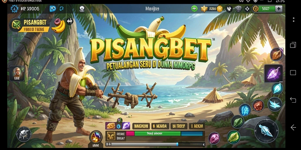 Menampilkan aksi mendebarkan dalam gameplay PISANGBET.