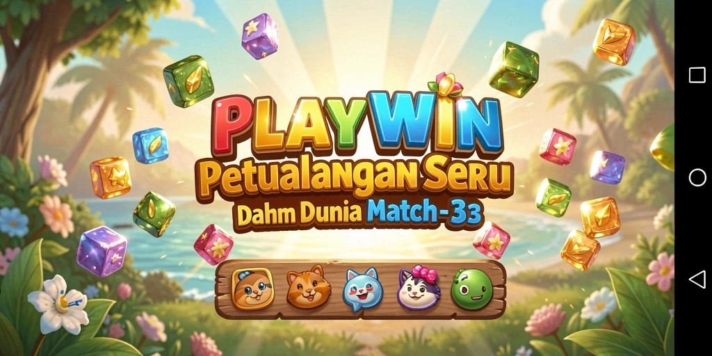 Tampilkan gameplay seru permainan Match-3 yang menantang.