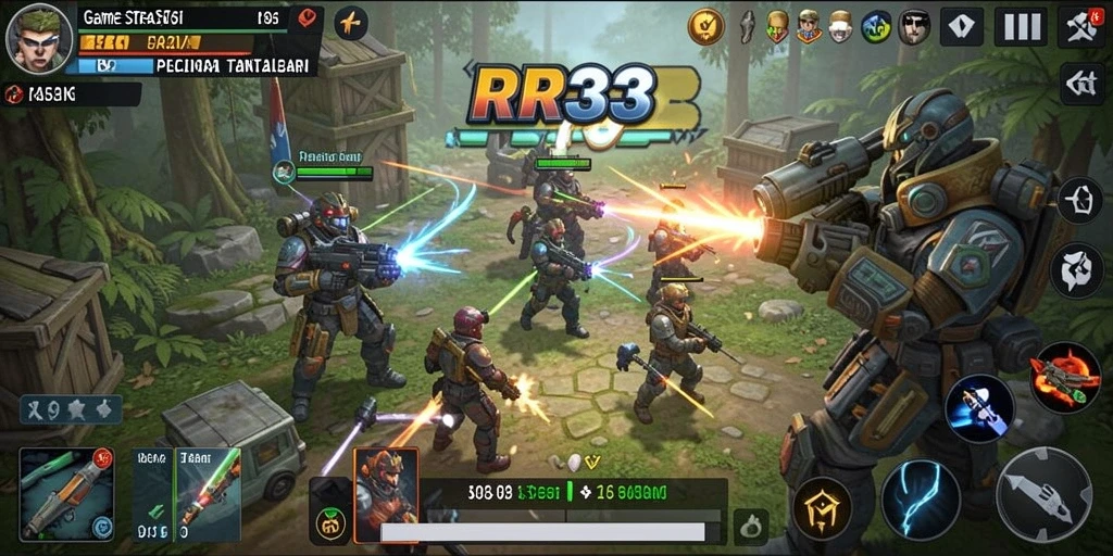 Tampilan screenshot gameplay RR33 yang menegangkan dan strategis.