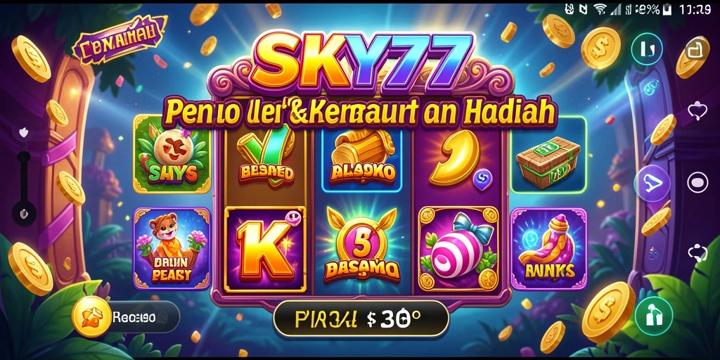 Tampilan menarik dari gameplay slot di SKY77.
