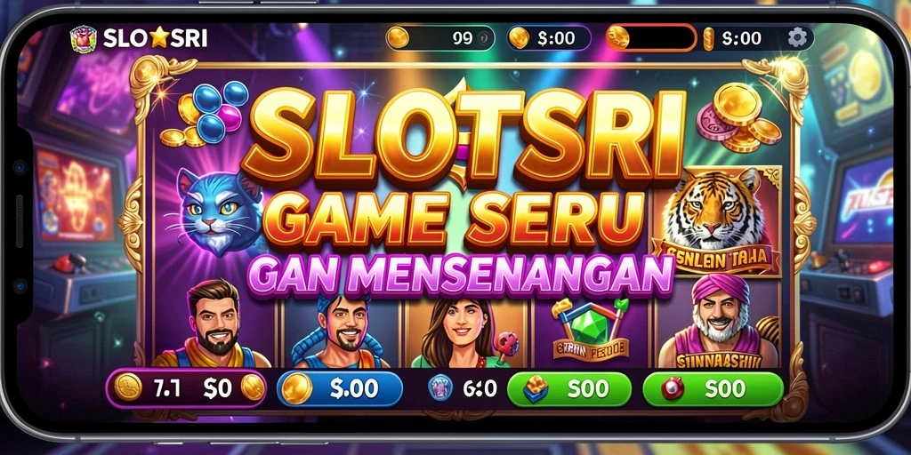 Screenshot utama SLOTSRI menampilkan aksi seru dalam permainan Slot.