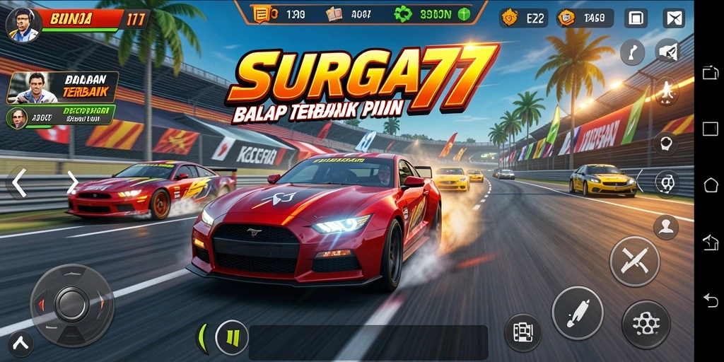 Screenshot SURGA77 menampilkan balapan seru dengan grafis menakjubkan.