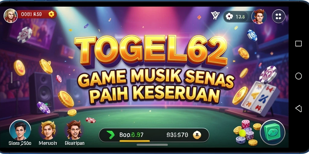 Tampilan gameplay TOGEL62 yang penuh warna dan musik yang mengasyikkan.
