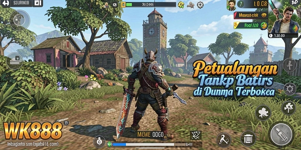 Tangkapan layar dari gameplay <strong>WK888</strong> dengan eksplorasi dunia terbuka yang menakjubkan.