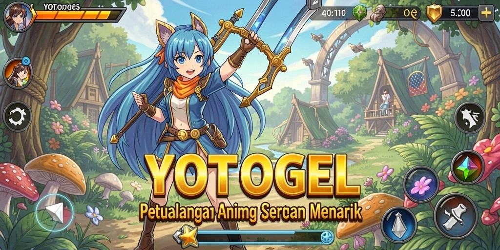Tangkapan layar utama YOTOGEL menunjukkan aksi pertarungan karakter Anime.